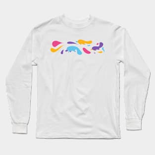 Color Party Wave of Platypi Long Sleeve T-Shirt